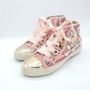 Ash Vanessa bp Limited Edition High Top Pink Jeweled women's size 38 US 7